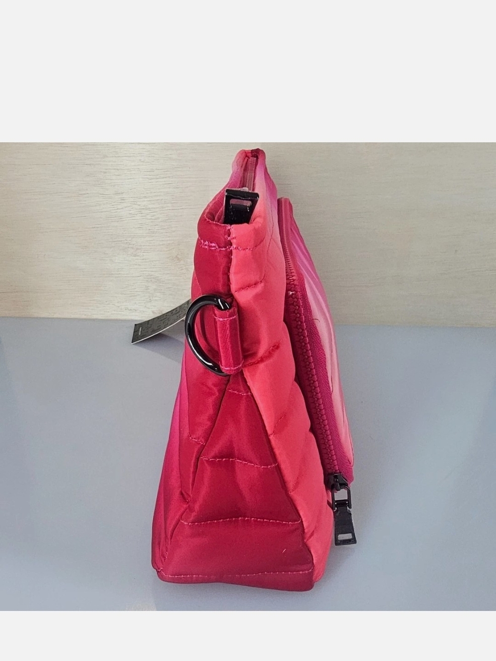 New Think Royln Bank Street XL TrPink Quilted Crossbody Bag with Removable Pouch - Picture 3 of 10